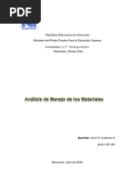 Ensayo de Analisis Del Manejo de Materiales