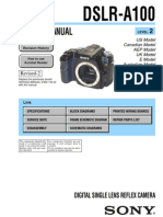 Sony Dslr-A100 Service Manual Level 2 Ver 1.6 2008.09 Rev-2 (9-852-130-37)