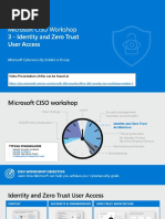 Ciso Workshop 3 Identity and Zero Trust User Access PDF