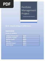 Portfolio Management Project: For Dr. Mayank Joshipura's IAPM Course