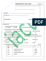 Final Examination of Tally - Erp