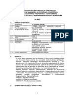 Silabo Algebra Lineal Tercer Ciclo UNMSM