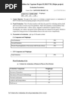 Guidelines For Capstone Project II (MGT739) (Major Project) : Evaluation Parameters