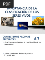 Importancia de La Clasificación de Los Seres Vivos