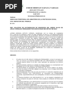 Solicitud Despido Ante El Ministerio Del Trabajo