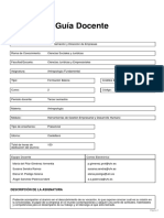 Guía Docente: Datos de Identificación