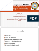Data Compression (RCS087:) Dictionary-Based Coding Techniques-Static Coding