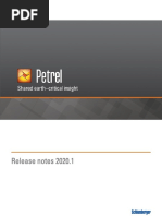 Petrel 2020-1 Release Notes PDF