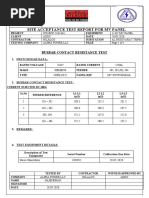 Bus Bar Contact Resistance Test