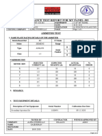 Site Acceptance Test Report For MV Panel-J03