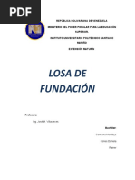 Trabajo de Losa de Fundacion