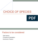 Choice of Species