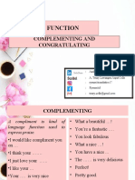 Language Function: Complementing and Congratulating