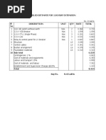 Detailed Estimate For 11Kv Bay Extension