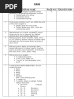 S.No Program Name Page No Teacher Sign: Index