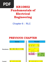 KR10802 Fundamentals of Electrical Engineering: Chapter 6: RLC