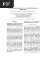 Numerical Simulation of An Over-Expanded Supersonic Nozzle Flow