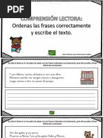 Comprension Lectora Ordenar Frases PDF