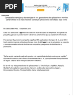 Conozca Las Ventajas y Desventajas de Los Generadores de Aplicaciones Móviles - El Financiero