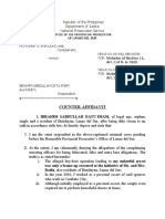 Counter-Affidavit: Republic of The Philippines Department of Justice National Prosecution Service