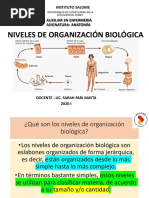 Tema 1. Parte 2. Niveles de Organizacion Biologica.