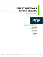 Great Writing 4 Great Essays: Table of Content