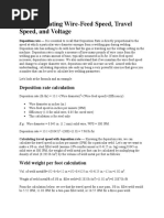 Pre-Calculating Wire-Feed Speed, Travel Speed, and Voltage: Deposition Rate Calculation