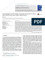 An Investigation Into The Impact of Movable Solar Shades On Energy