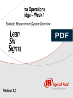 Lean Six Sigma Operations Black Belt Bridge - Week 1: Evaluate Measurement System Overview