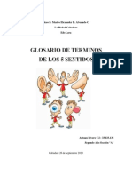 GLOSARIO DE TERMINOS de Los 5 Sentidos