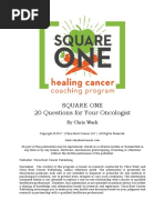 Square One 20 Questions For Your Oncologist: by Chris Wark