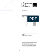 Fractions: Class Section Exam Code