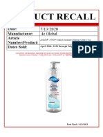 Bluman Hand Sanitizer 2020 Recall