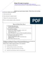 Biology Sample Test PDF