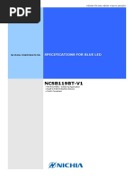 NCSB119BT-V1: Specifications For Blue Led