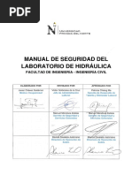 Manual de Seguridad Del Laboratorio de Hidráulica