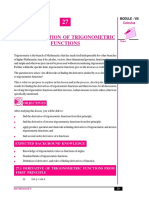 Differentiation of Trigonometric Functions