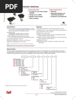 8500 Series Subminiature Pushbutton Switches: Features/Benefits Typical Applications