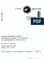 Apollo Experience Report Electronic Systems Test Program Accomplishments and Results