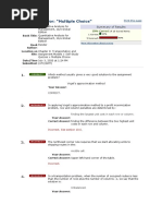 Your Results For: "Multiple Choice"