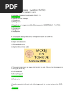 Mcqs On Tongue - Anatomy Mcqs