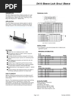 D410 Sleeve Lock Grout Sleeve: Technical Data Sheet