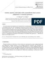 Elastic) Plastic Solid Disk With Nonuniform Heat Source Subjected To External Pressure