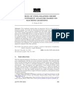 A Method of Fine-Grained Short Text Sentiment Analysis Based On Machine Learning