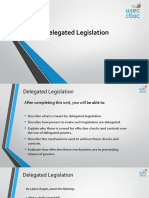 Delegated Legislation