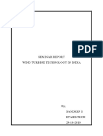 Seminar Report Wind Turbine Technology in India