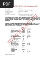 IGNOU MCA MCS-035 Free Solved Assignments 2010