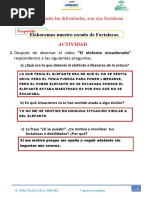 Tarea - Mi Escudo, Ante Mis Dificultades, Son Mis Fortalezas BARBARA CORALES 2C