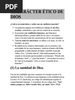 El Carácter Ético de Dios