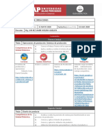 Curso: Gestión de Operaciones Ciclo: 6 Fecha Inicio: 11 MAYO 2020 Fecha Fin: 14 AGO 2020 Docente: Mg. Jan Kei Samir Molina Guillen